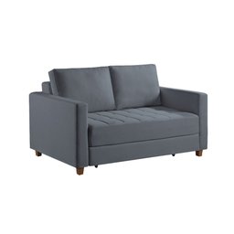 Sofá Cama Casal Marcelle 2 Lugares 150cm Linho Pé de Madeira - Talento Móveis - 1