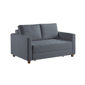 Sofá Cama Casal Marcelle 2 Lugares 150cm Linho Pé de Madeira - Talento Móveis