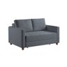 Sofá Cama Casal Marcelle 2 Lugares 150cm Linho Pé de Madeira - Talento Móveis - 1