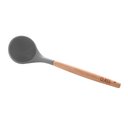Ver imagem 2 de Kit 3 Utensílios Espumadeira Colher Concha Bambu Silicone