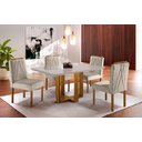 Ver imagem 1 de Conjunto Sala de Jantar 4 Lugares Mesa e Cadeiras Madeira Maciça Berlim