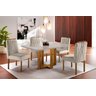 Conjunto Sala de Jantar 4 Lugares Mesa e Cadeiras Madeira Maciça Berlim - 1