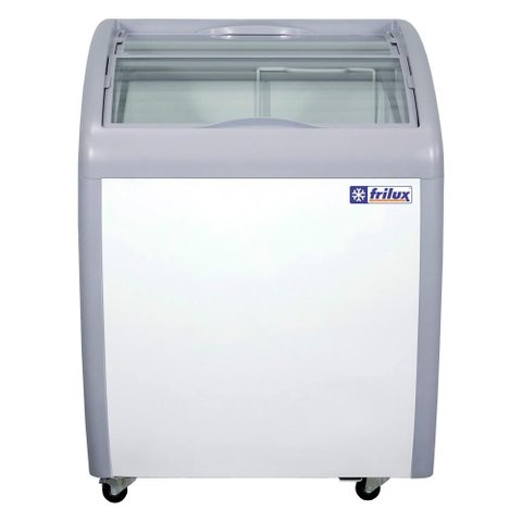 Freezer Horizontal Frilux 160 Litros Branco Vidro Curvo 220v Rf-105-c