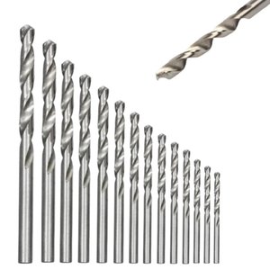 Kit 15 Brocas Aço Rápido Hss 1 a 12mm para Metais Completo