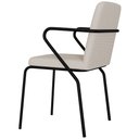 Ver imagem 4 de Kit 08 Cadeiras Estofada para Sala de Jantar com Braço Loft Preto C01 Linho Areia - Lyam Decor