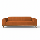 Ver imagem 2 de Sofá Living Átila Velusoft Terracota, 2,30 Metros, Design Retrô.