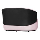 Ver imagem 2 de Namoradeira Beatriz Suede Rosa Bebê Composê Corino Preto - Vallisa Decor