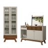 Jogo de Cristaleira e Buffet Ripados Dout Freijo Off White - 1