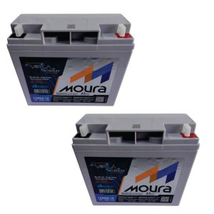 Kit 2 X Bateria Estacionária Moura 18ah 12v Mva-18 Nobreak