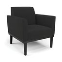 Ver imagem 2 de Poltrona Decorativa Isabella Pés Fixo em Madeira Preto Veludo Preto G19 - Gran Belo