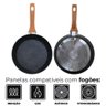 Conjunto de Panelas de Indução com Panela de Pressão Antiaderente Cerâmica Preto 6 Peças - 5