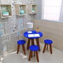 Ver imagem 1 de Conjunto Mesa e 4 Banquetas Colorido Suze