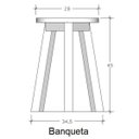 Ver imagem 5 de Conjunto Mesa e 4 Banquetas Colorido Suze
