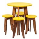 Ver imagem 3 de Conjunto Mesa e 4 Banquetas Colorido Suze