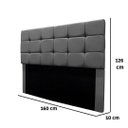 Ver imagem 3 de Cabeceira Estofada Cama Box Casal 160 Cm Clara Suede:cinza