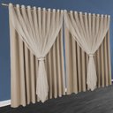 Ver imagem 1 de cortina blackout Fiori 7,00 x 2,70 corta luz c/voal bege