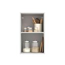 Ver imagem 4 de Armário Aéreo Madesa Lux 40cm 1 Porta Branco Cinza