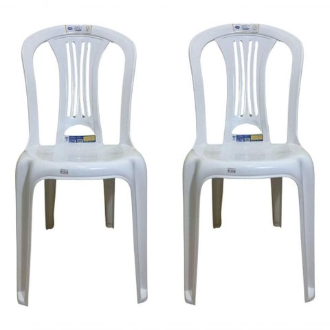 02 Und Cadeira Plastica sem Braço Bistro Mor