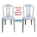 Ver imagem 4 de 02 Und Cadeira Plastica sem Braço Bistro Mor