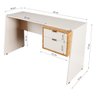 Escrivaninha Versa Mesa para Computador com 2 Gavetas Off White/naturale - 3