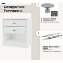 Ver imagem 7 de Mesa de Cabeceira com 02 Gavetas em MDF BRANCO - PEA Móveis