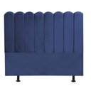 Ver imagem 2 de Cabeceira Estofada Alanis 195CM King Suede Azul Marinho - D A DECOR