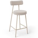 Ver imagem 3 de Kit 03 Banquetas Baixa Cozinha Sala Jantar Bancada Milão Arena L02 Bouclê Creme - lyam decor