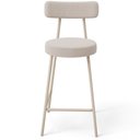 Ver imagem 6 de Kit 03 Banquetas Baixa Cozinha Sala Jantar Bancada Milão Arena L02 Bouclê Creme - lyam decor