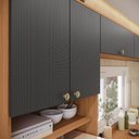 Ver imagem 6 de Armário de Cozinha Completa 3 Gavetas 230cm Canela/Preto Grid Elara Kappesberg