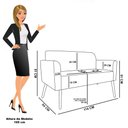 Ver imagem 4 de Sofá 2 Lugares Namoradeira Pé Palito Natural Marisa Bouclê D03 - D’Rossi