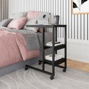 Ver imagem 1 de Mesa Auxiliar Fit Adaptável Multiuso com 2 Prateleiras Preta