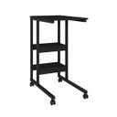 Ver imagem 4 de Mesa Auxiliar Fit Adaptável Multiuso com 2 Prateleiras Preta