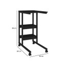 Ver imagem 5 de Mesa Auxiliar Fit Adaptável Multiuso com 2 Prateleiras Preta