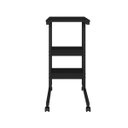 Ver imagem 2 de Mesa Auxiliar Fit Adaptável Multiuso com 2 Prateleiras Preta