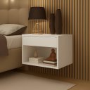 Ver imagem 1 de Mesinha Cabeceira 45cm Decore Quarto Pequeno Criado Quarto:branco