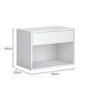 Ver imagem 3 de Mesinha Cabeceira 45cm Decore Quarto Pequeno Criado Quarto:branco