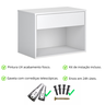 Mesinha Cabeceira 45cm Decore Quarto Pequeno Criado Quarto:branco - 2