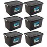 Kit 6 Caixa Organizadora Multiuso Plástica 56 Litros C Tampa - 1