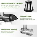 Ver imagem 6 de Amzchef Espremedor Cold Press com Alta Extração de Suco e Função Reversa (preto)