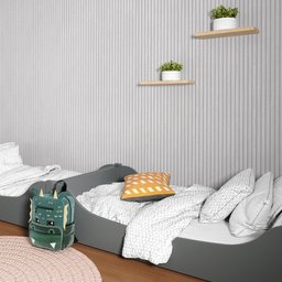 PAPEL DE PAREDE BOBINEX MADEIRA RIPADA CINZA - 2