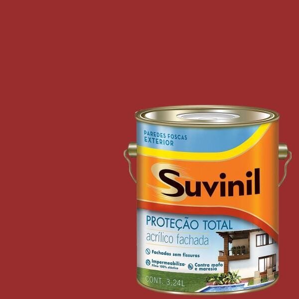 Tinta Esmalte Bril. Base Água Suvinil Fogo 3,2 L - Loja Online SA