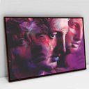 Ver imagem 2 de Quadro Decorativo em Canvas Grego Abstrato Moderno TaColado Moldura Madeira 90 x 60cm