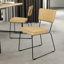 Ver imagem 2 de Kit 6 Cadeiras Decorativa Estofada para Sala de Jantar Allana L02 Couríssimo Casco Fendi - Lyam
