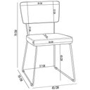 Ver imagem 5 de Kit 6 Cadeiras Decorativa Estofada para Sala de Jantar Allana L02 Couríssimo Casco Fendi - Lyam