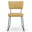 Ver imagem 3 de Kit 6 Cadeiras Decorativa Estofada para Sala de Jantar Allana L02 Couríssimo Casco Fendi - Lyam