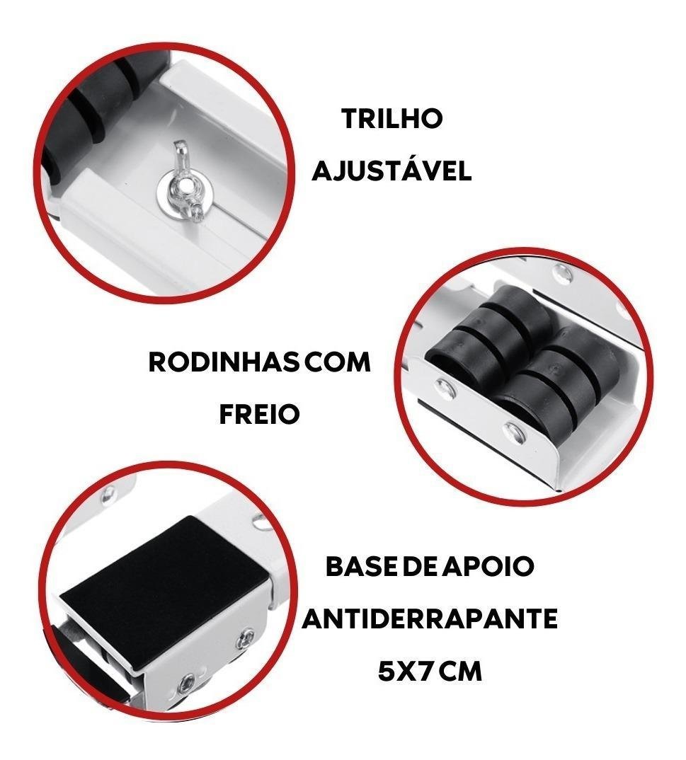 Suporte Móvel com Rodinhas para Geladeira e Fogão 200kg - 4
