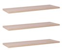 Ver imagem 1 de Kit com 3 Prateleiras 40 X 15cm Suporte Invisivel Cor Carvalho Treviso (madeira Clara)