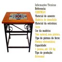 Ver imagem 3 de Kit 2 Bancos de Ferro e Madeira Rústico com Ladrilho Hidráulico A1