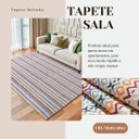 Ver imagem 4 de Tapete Sala Quarto Indiano Moderno Colorido Cru Geométrico 1,40 X 2,00 Antiderrapante