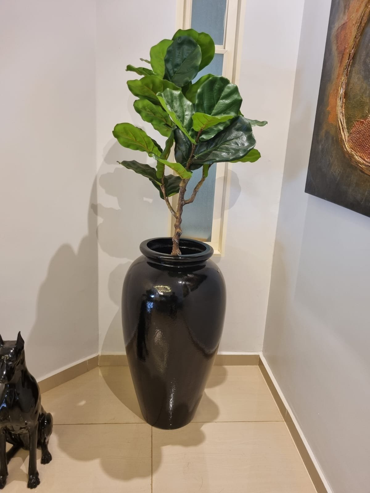 Ficus Lyrata Planta Arvore Artificial Toque Real Super Realista - 3